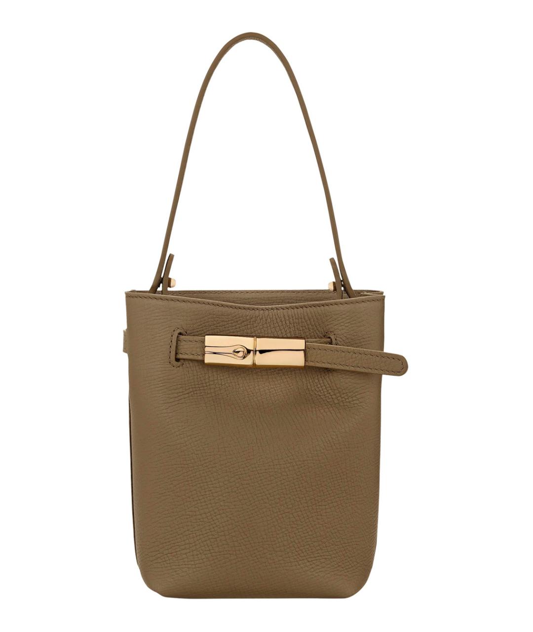 LONGCHAMP Зеленая кожаная сумка через плечо, фото 1