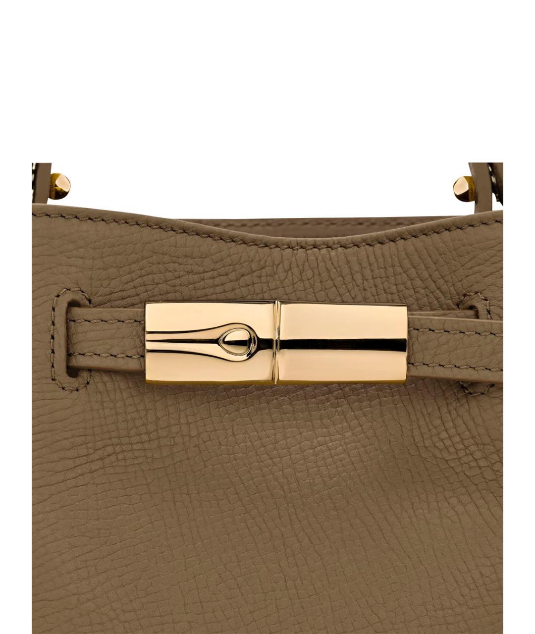 LONGCHAMP Зеленая кожаная сумка через плечо, фото 4