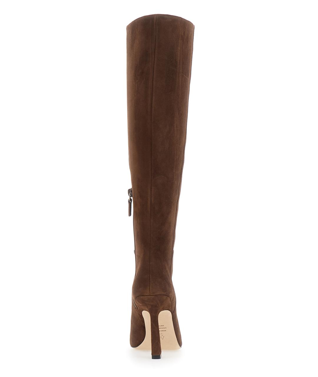 STUART WEITZMAN Коричневые замшевые сапоги, фото 4