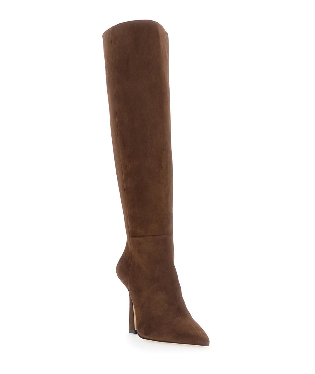 STUART WEITZMAN Коричневые замшевые сапоги, фото 2