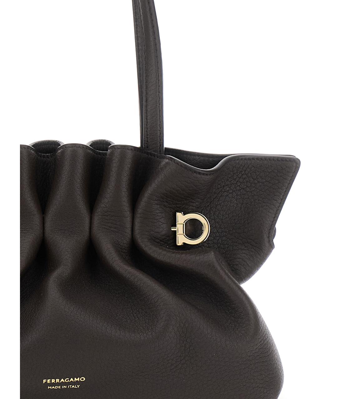 FERRAGAMO Коричневая кожаная сумка через плечо, фото 3