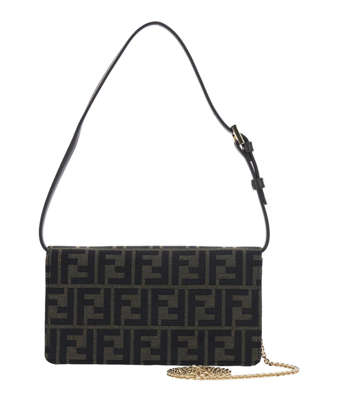 FENDI Коричневая тканевая сумка через плечо, фото 2