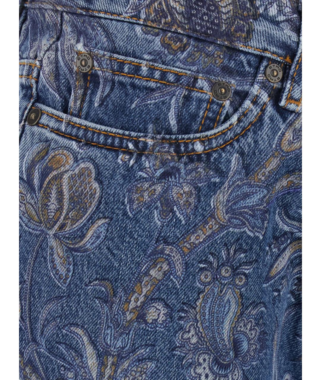 ETRO Мульти хлопковые прямые джинсы, фото 3