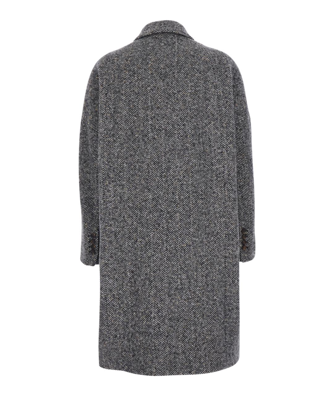 BRUNELLO CUCINELLI Серое шерстяное пальто, фото 2