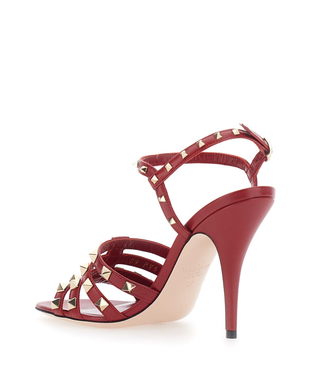 VALENTINO Красные кожаные босоножки, фото 3