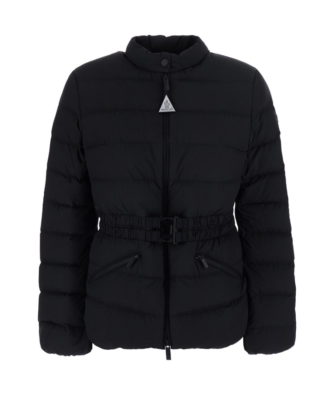 MONCLER Черный полиэстеровый пуховик, фото 1