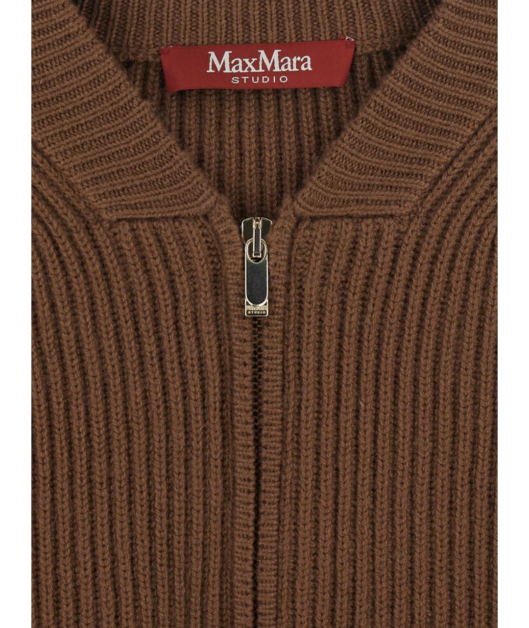 MAX MARA STUDIO Коричневый кардиган, фото 3