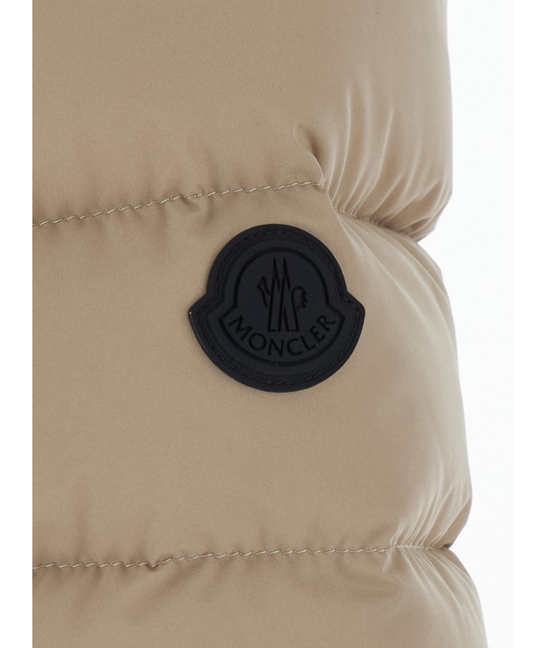 MONCLER Бежевый пуховик, фото 3