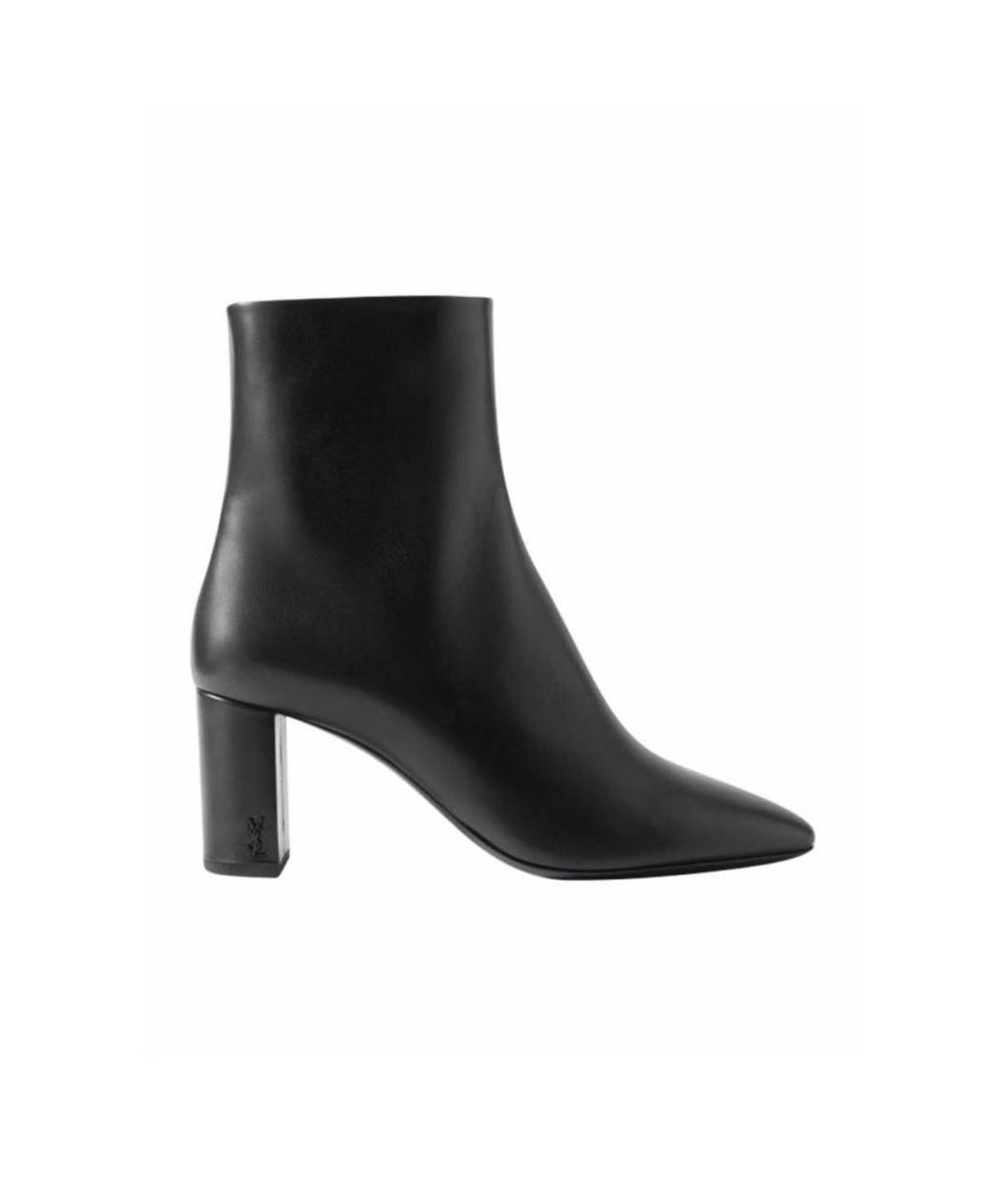 SAINT LAURENT Черные кожаные ботильоны, фото 7