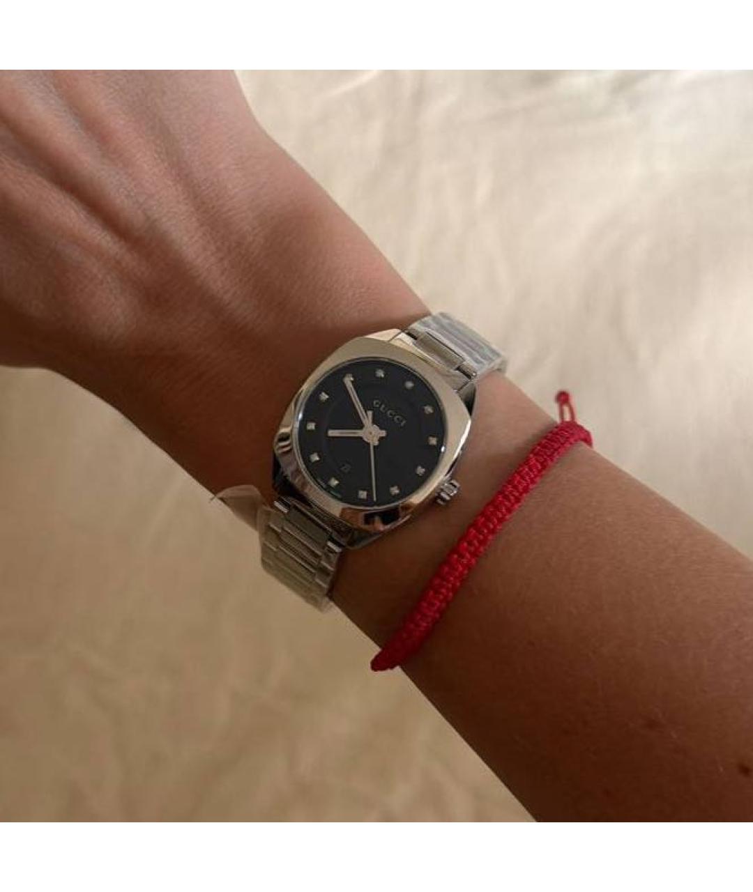 GUCCI Серебряные стальные часы, фото 3