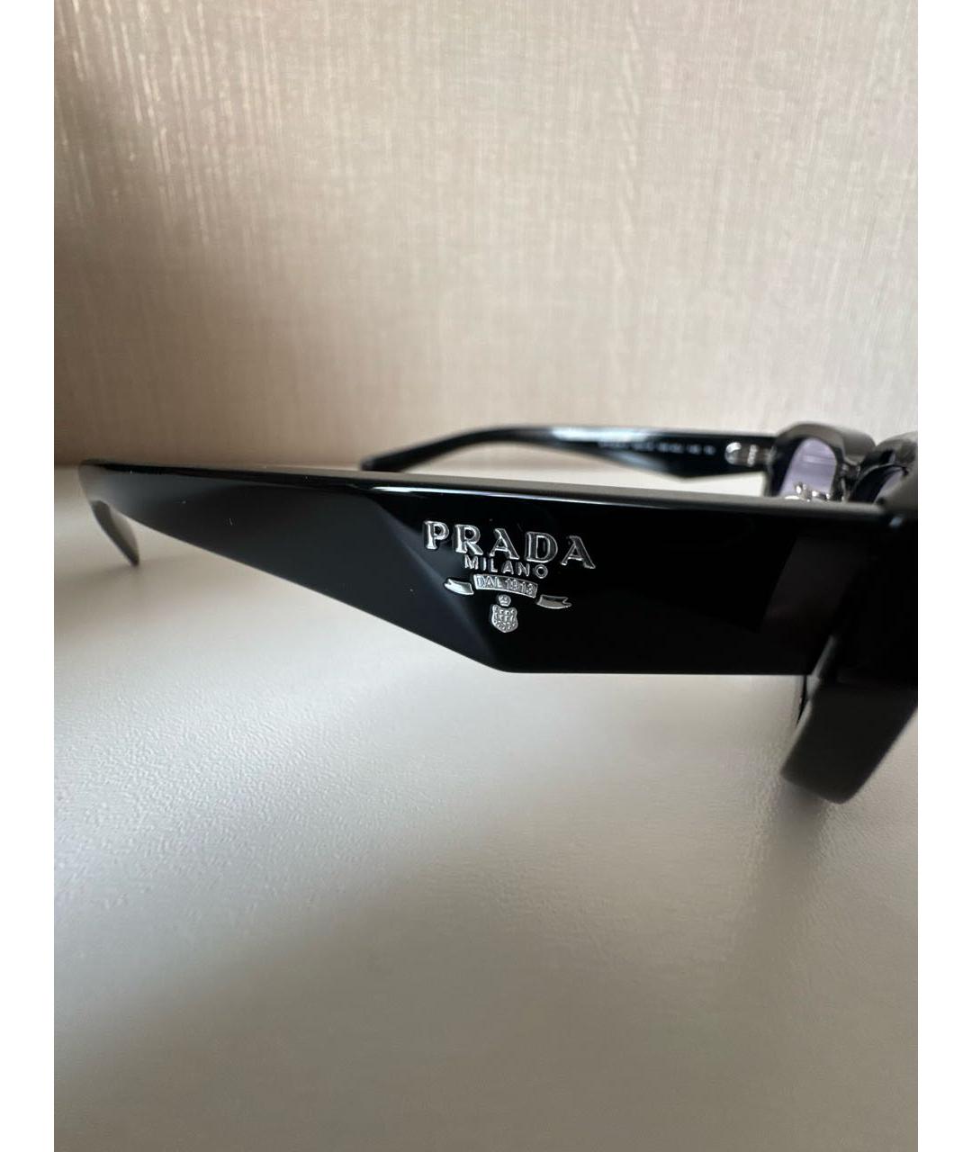 PRADA Голубые пластиковые солнцезащитные очки, фото 3