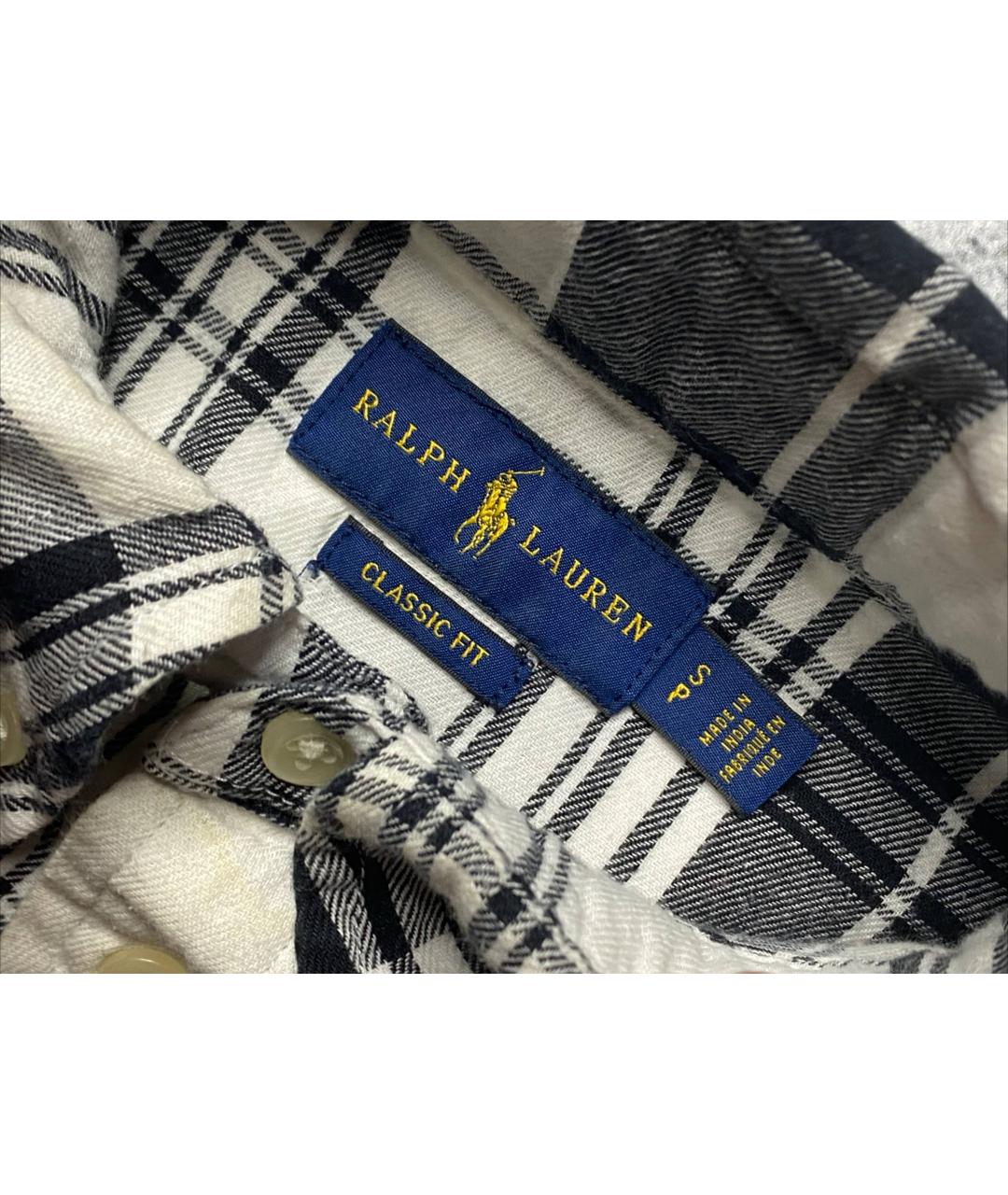 RALPH LAUREN Черная хлопковая кэжуал рубашка, фото 7