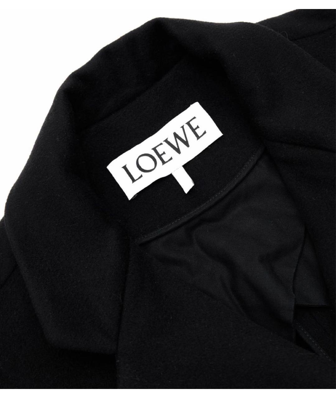 LOEWE Черное кашемировое пальто, фото 4