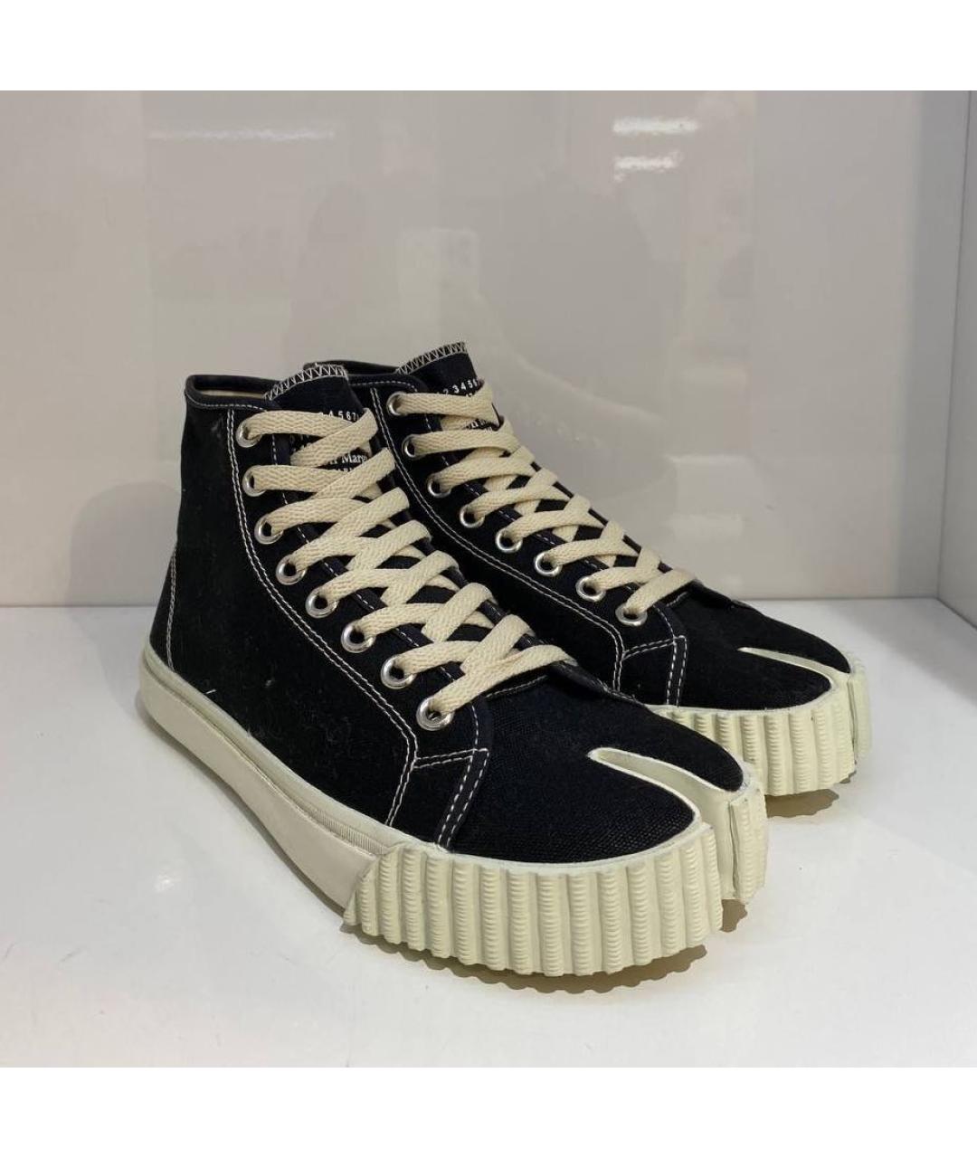 MAISON MARGIELA Черные текстильные кеды, фото 7