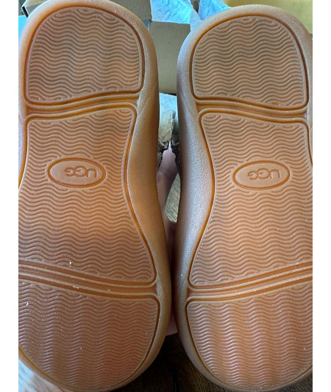 UGG Розовые кожаные сапоги, фото 6