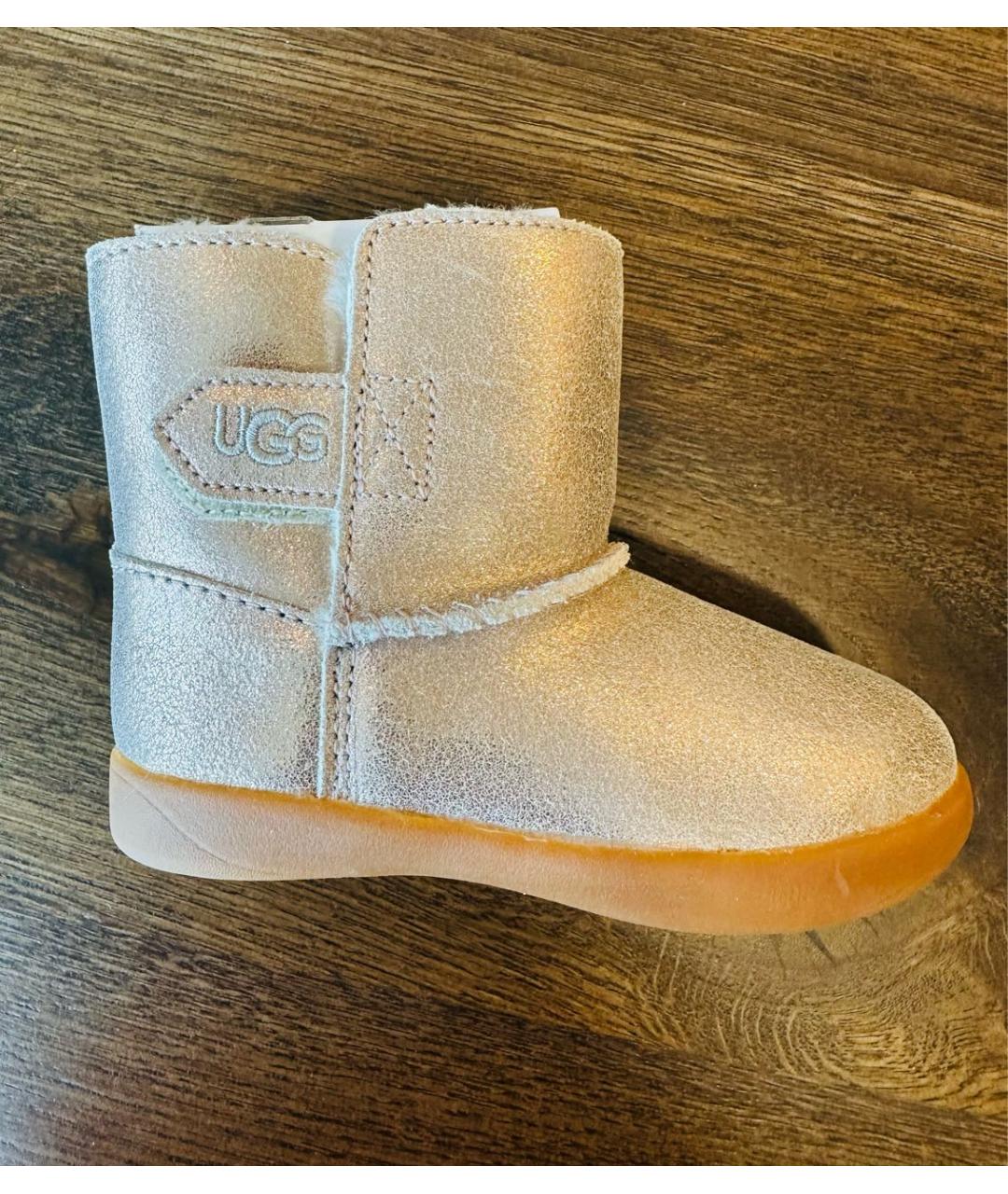 UGG Розовые кожаные сапоги, фото 7
