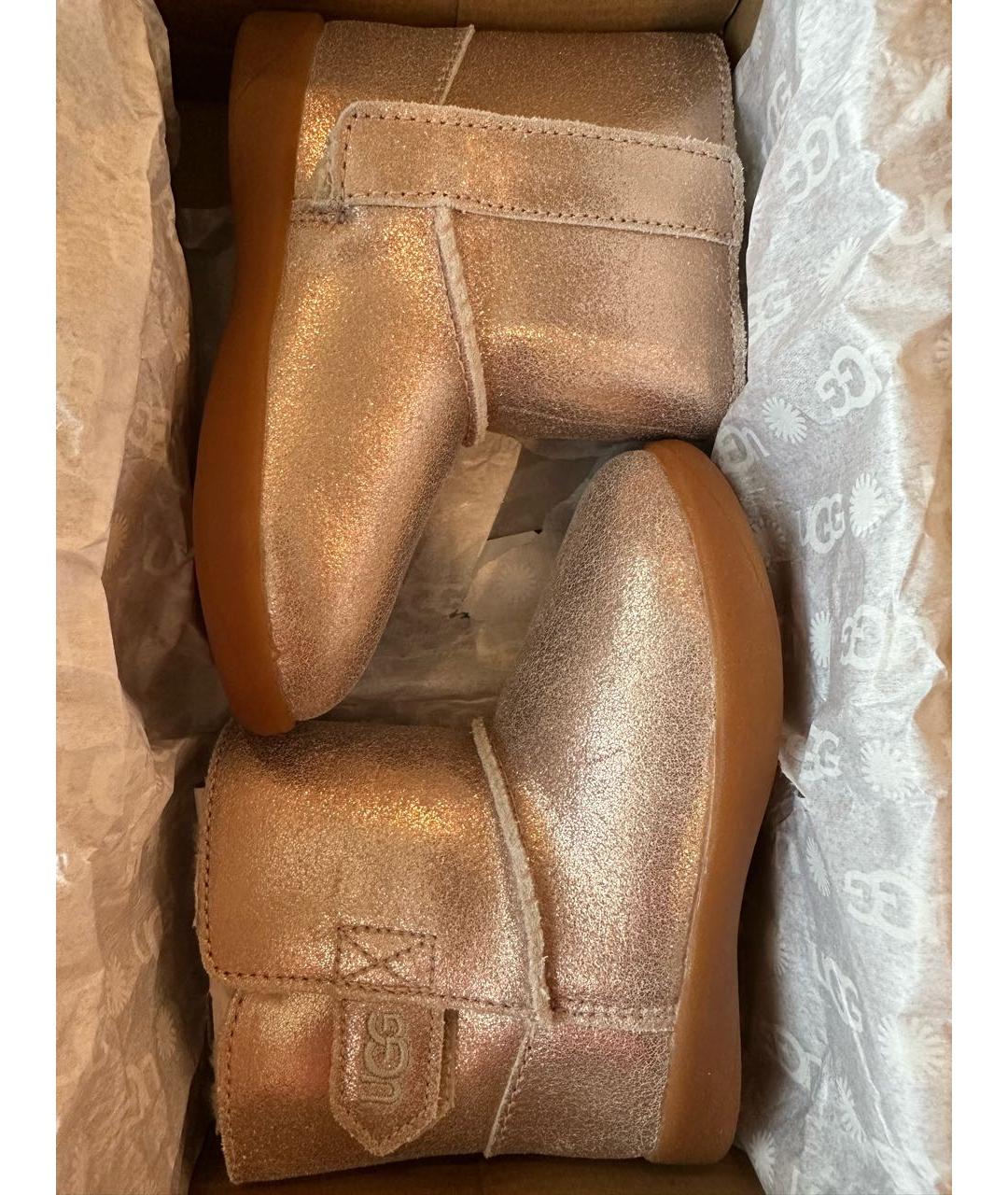 UGG Розовые кожаные сапоги, фото 2