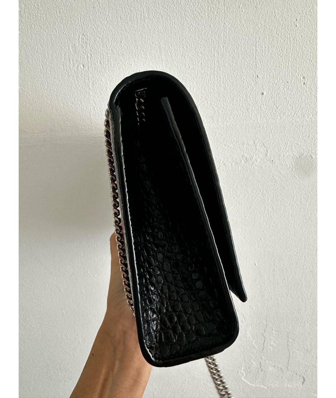 SAINT LAURENT Черная кожаная сумка через плечо, фото 4