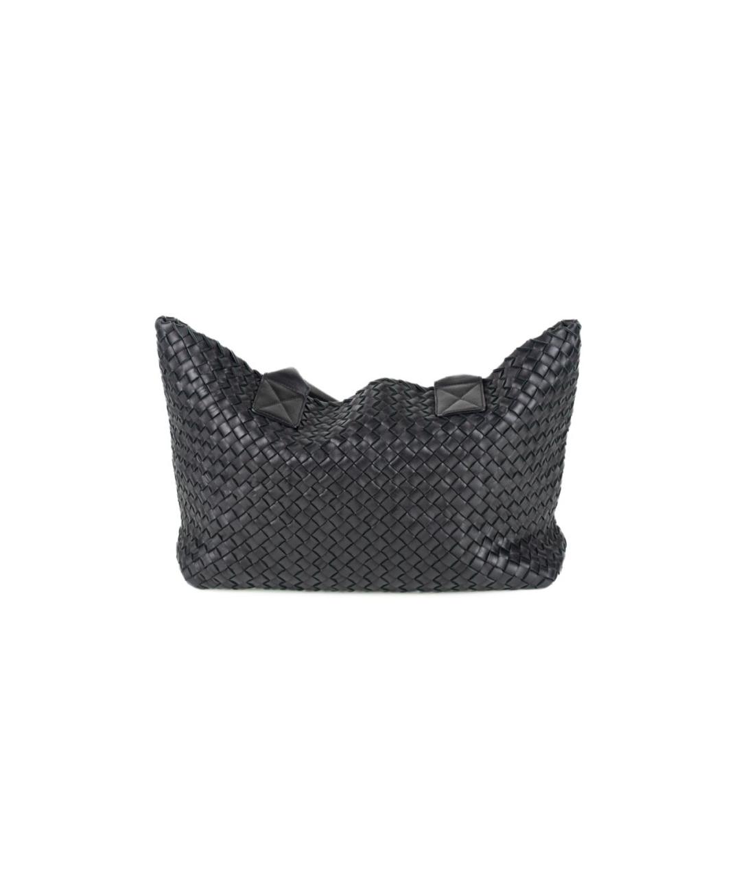 BOTTEGA VENETA Черная кожаная сумка тоут, фото 5