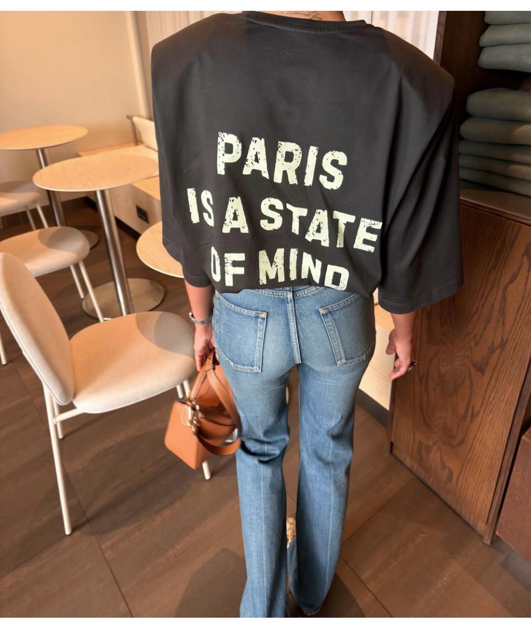 SAINT LAURENT Голубые хлопковые прямые джинсы, фото 2