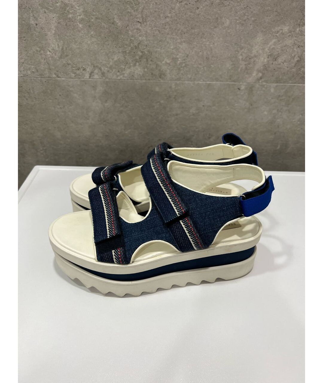 STELLA MCCARTNEY Синие текстильные сандалии, фото 2