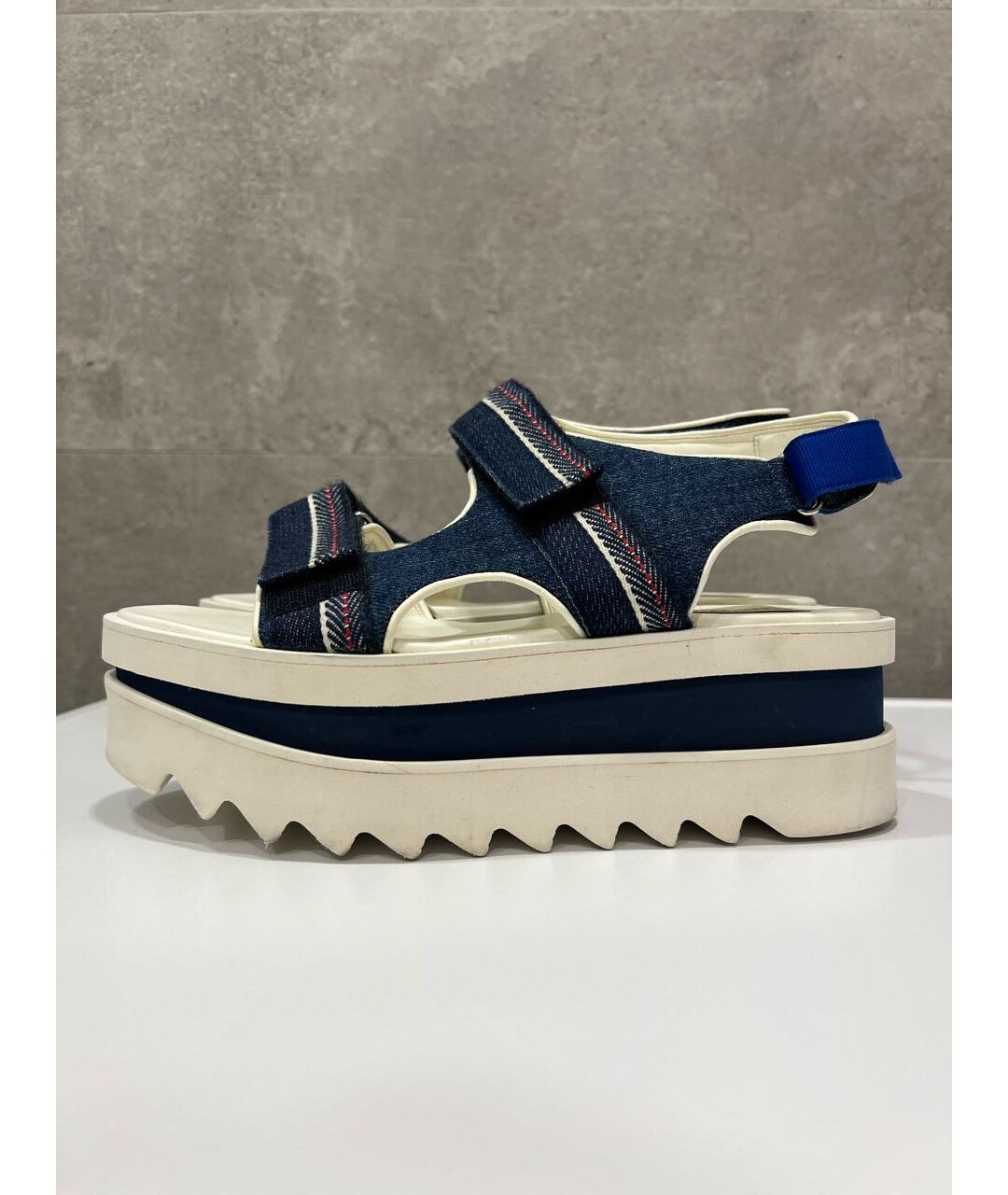 STELLA MCCARTNEY Синие текстильные сандалии, фото 8
