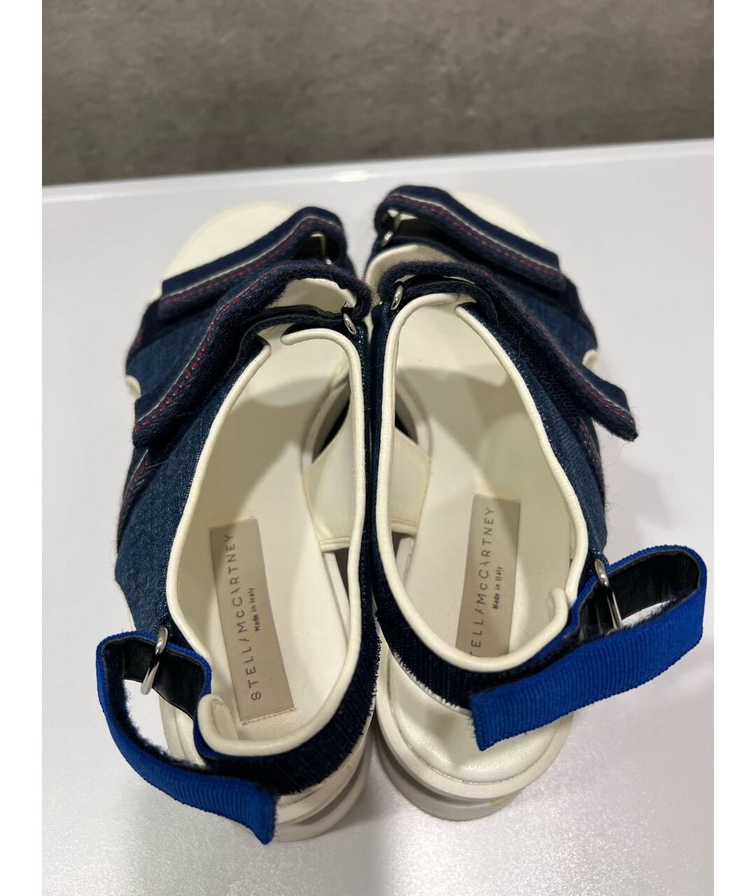 STELLA MCCARTNEY Синие текстильные сандалии, фото 5