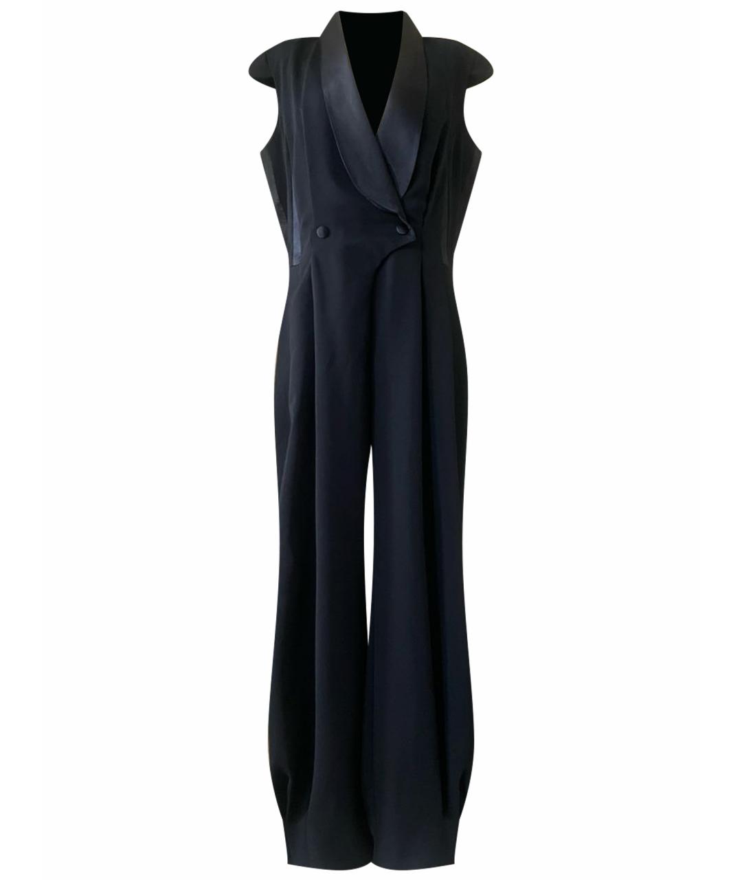 THIERRY MUGLER VINTAGE Черный шелковый комбинезон, фото 1