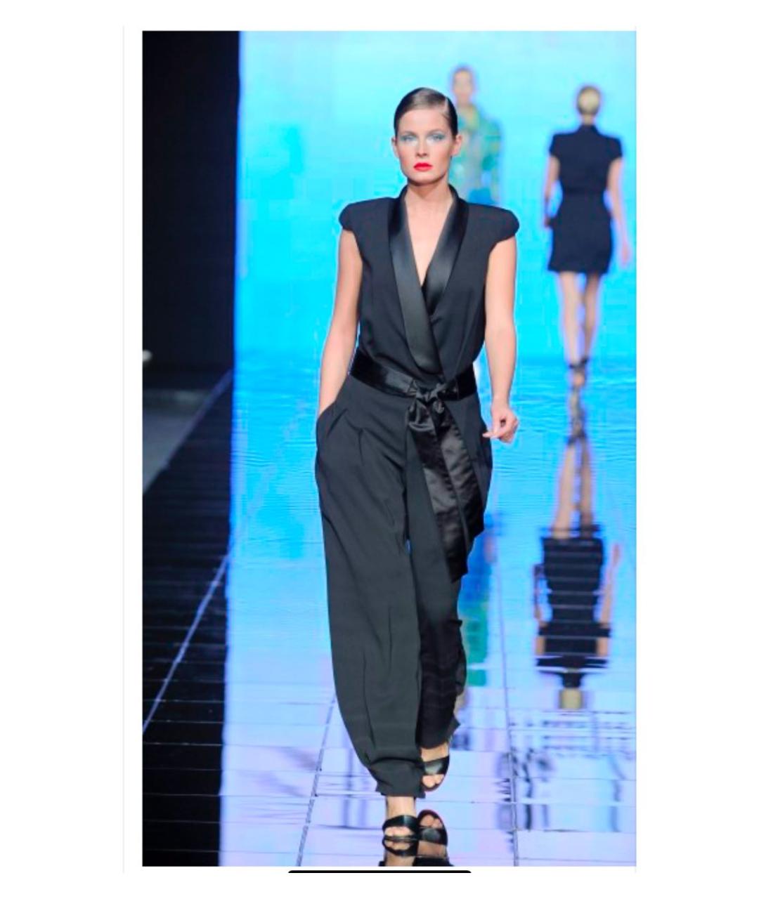 THIERRY MUGLER VINTAGE Черный шелковый комбинезон, фото 3