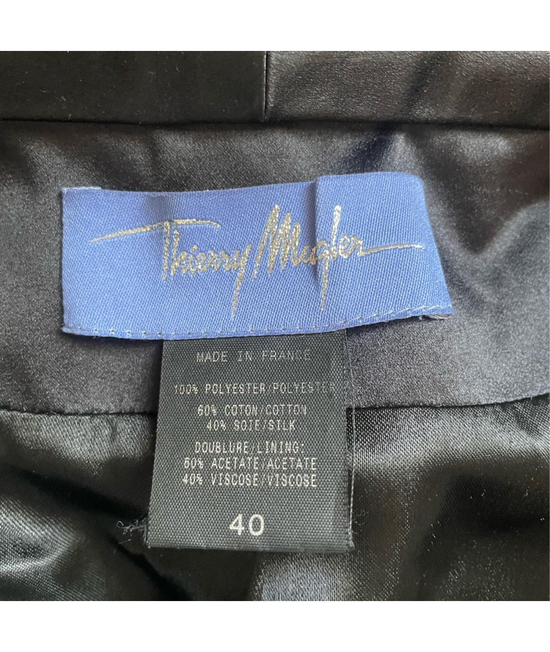 THIERRY MUGLER VINTAGE Черный шелковый комбинезон, фото 4