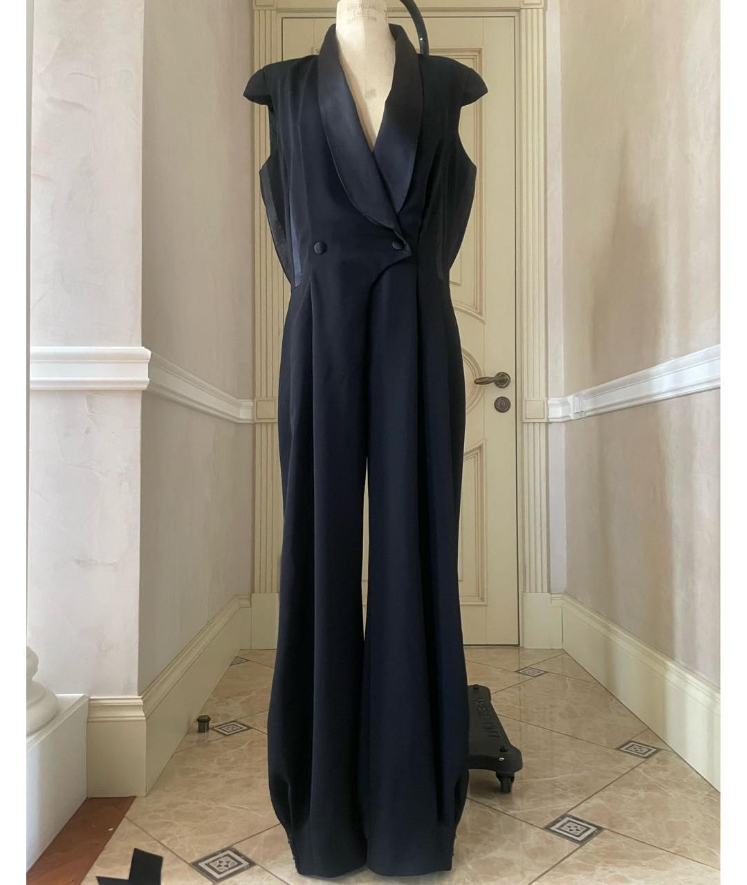 THIERRY MUGLER VINTAGE Черный шелковый комбинезон, фото 9