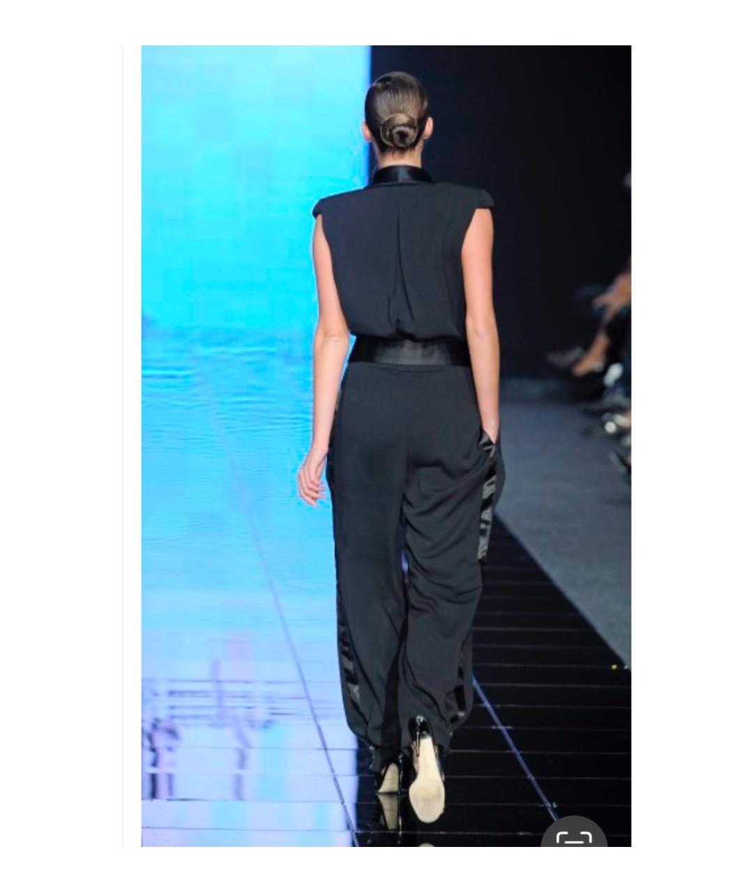 THIERRY MUGLER VINTAGE Черный шелковый комбинезон, фото 8