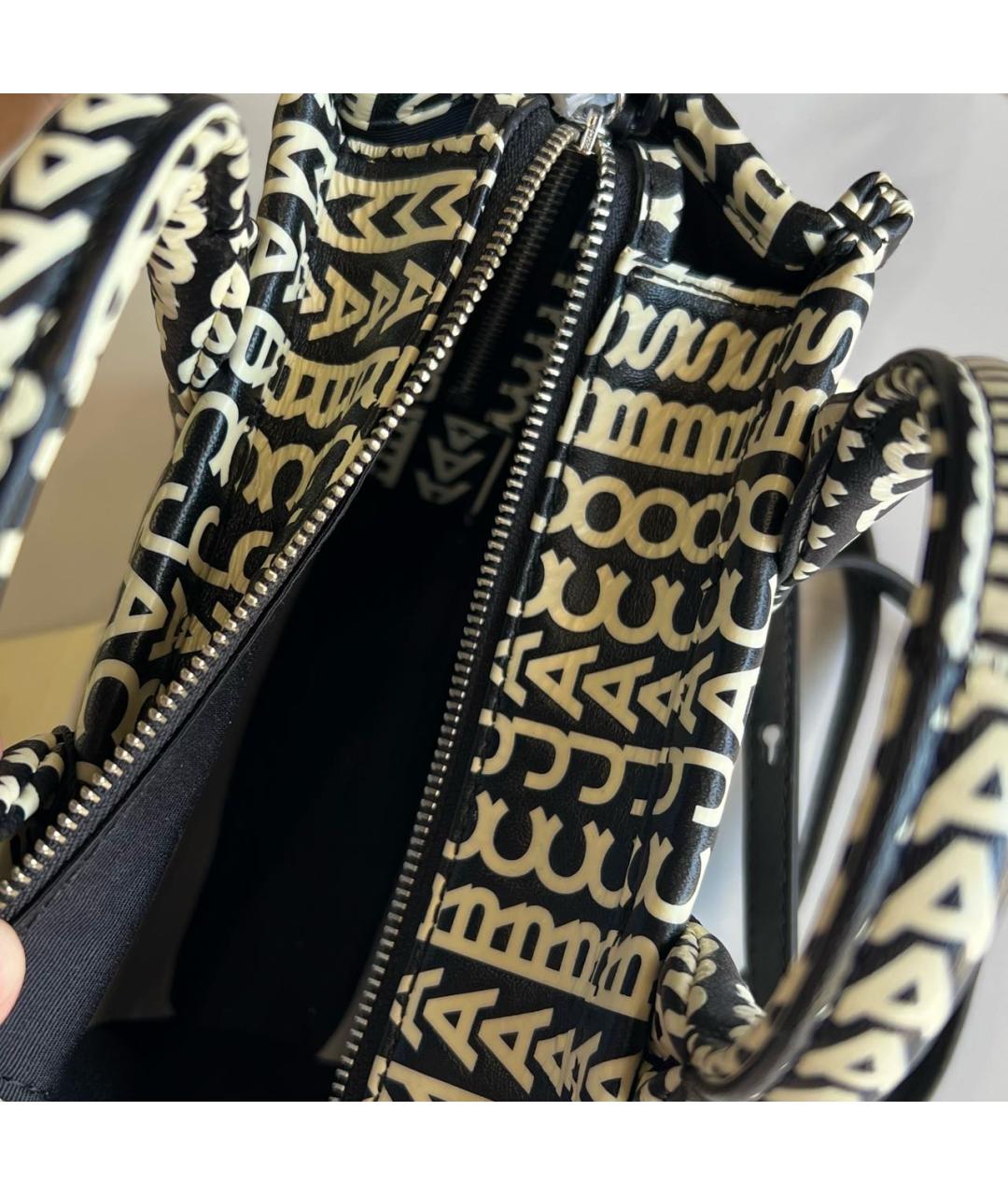 MARC JACOBS Черная кожаная сумка тоут, фото 4