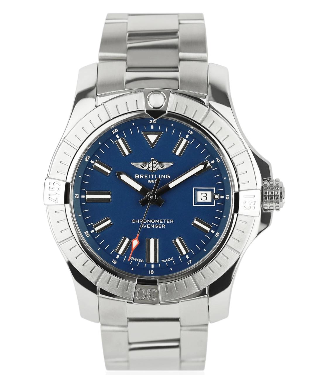 BREITLING Синие металлические часы, фото 1