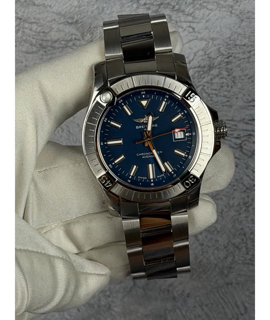BREITLING Синие металлические часы, фото 2