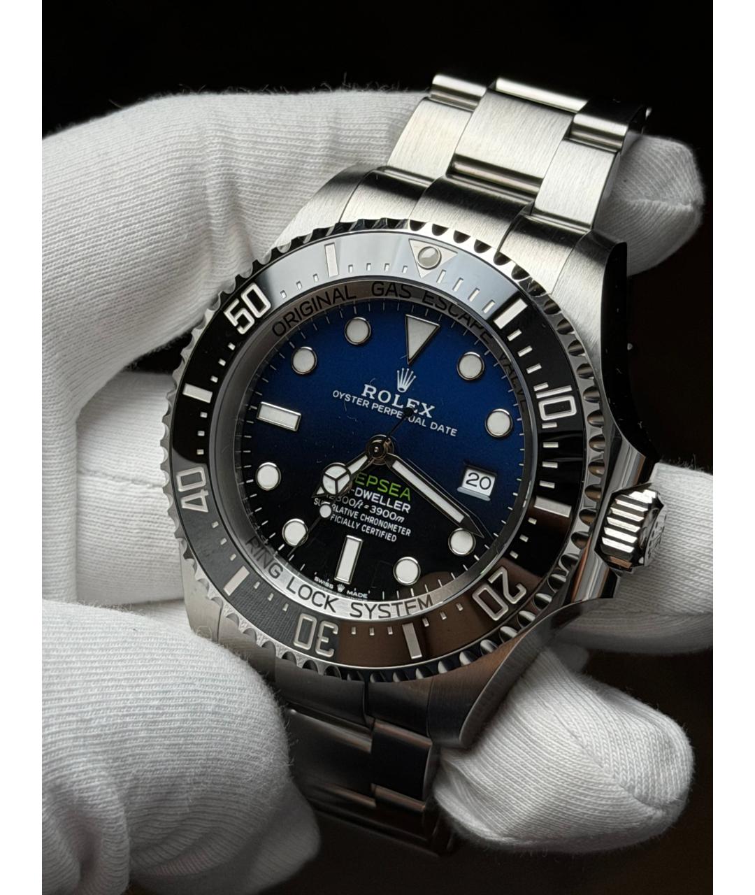 ROLEX Темно-синие часы, фото 3