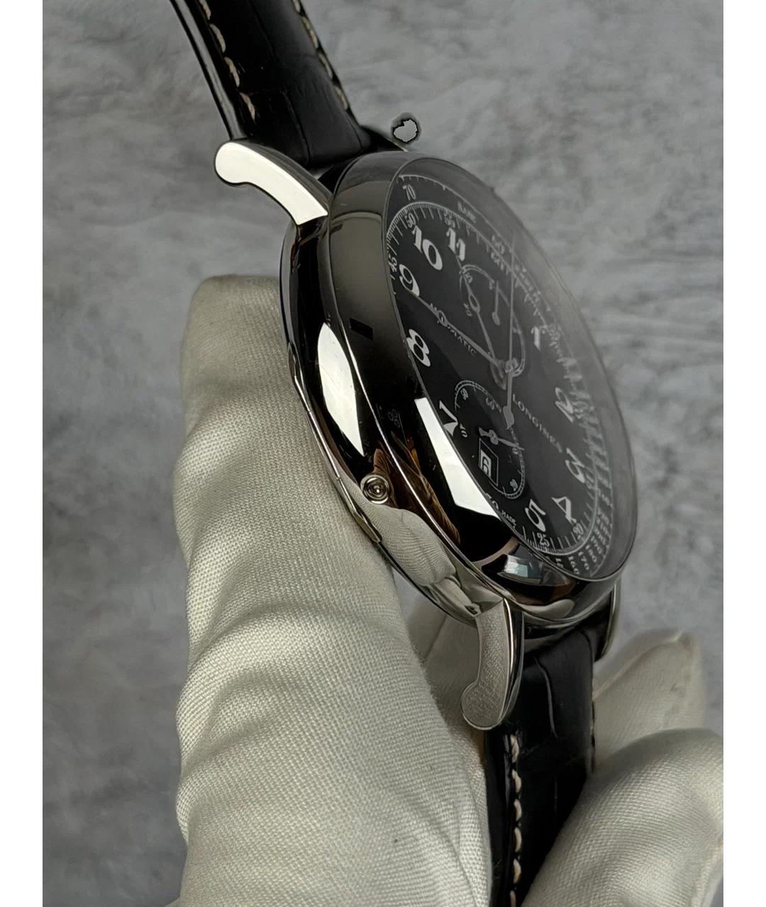 LONGINES Черные металлические часы, фото 4