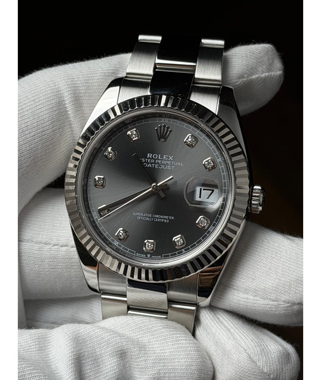 ROLEX Серые часы, фото 3