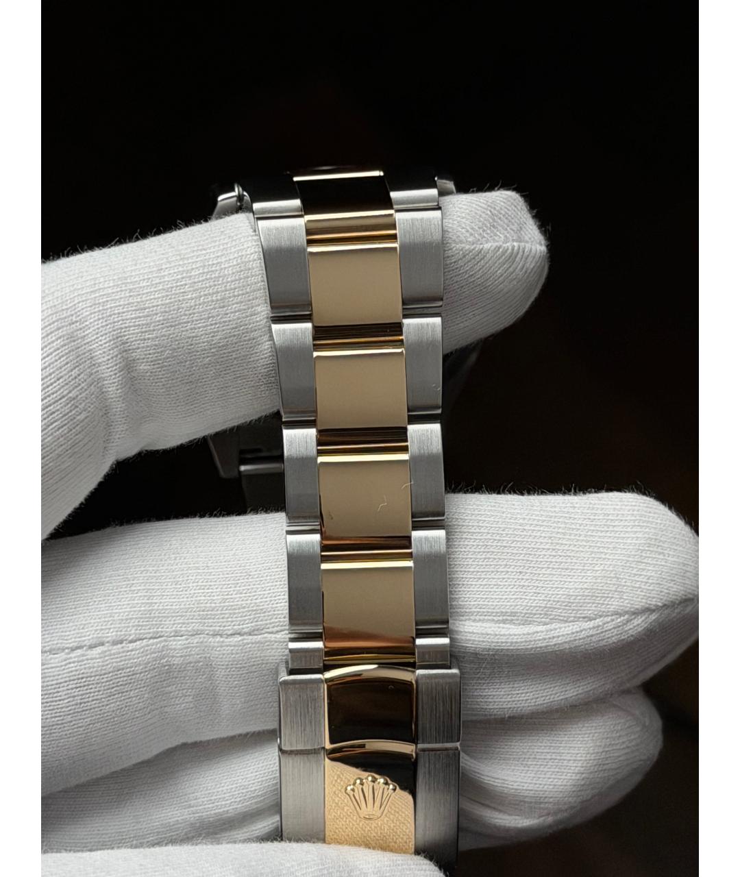 ROLEX Зеленые часы из желтого золота, фото 7