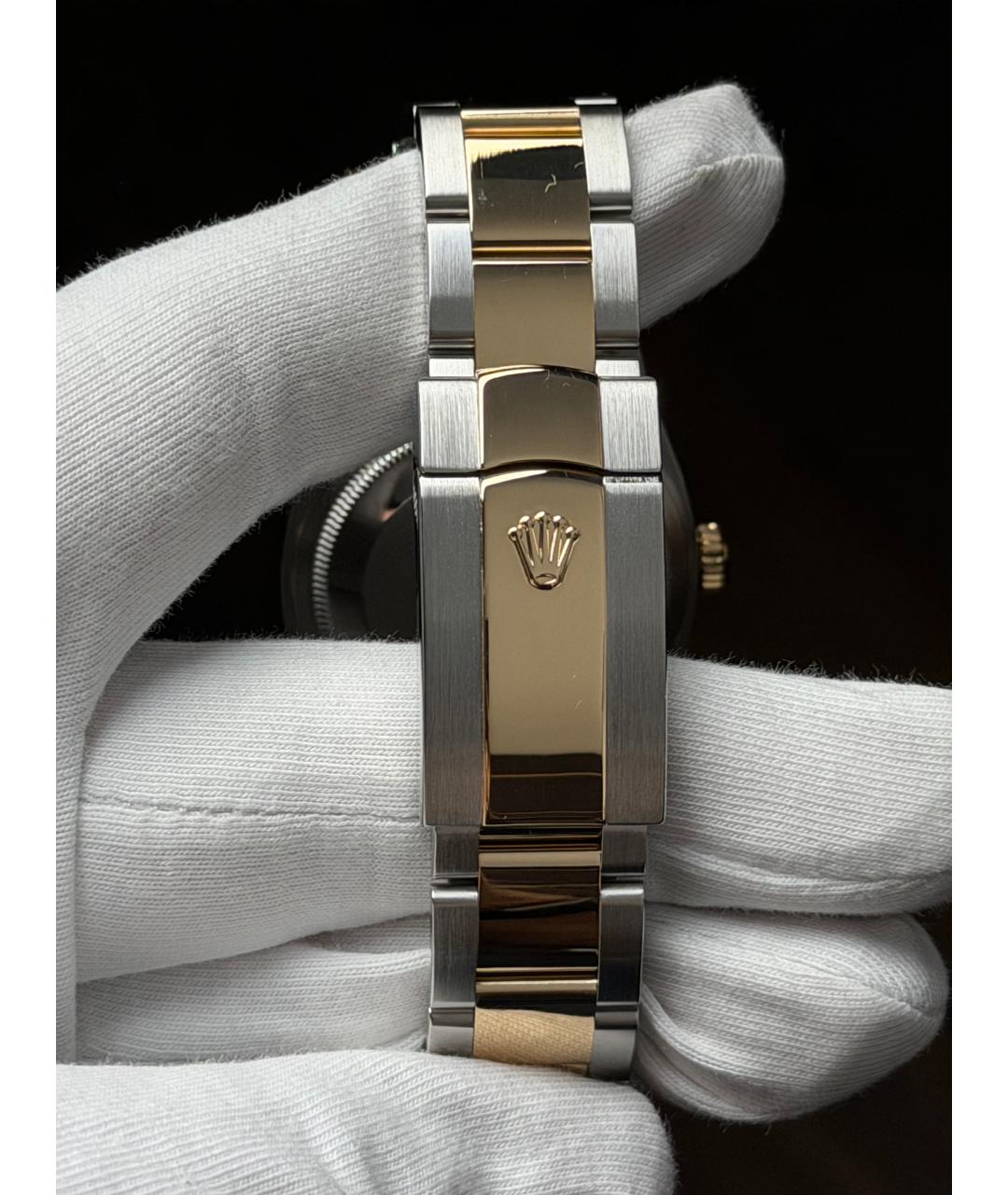 ROLEX Зеленые часы из желтого золота, фото 8
