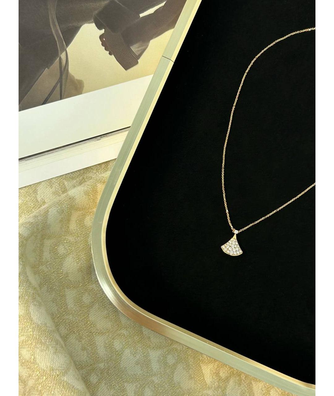 BVLGARI Бежевое колье из розового золота, фото 3