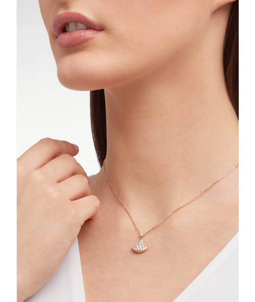 BVLGARI Бежевое колье из розового золота, фото 2