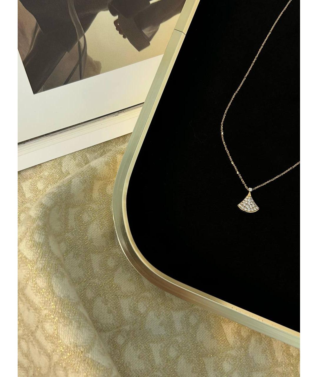BVLGARI Бежевое колье из розового золота, фото 6