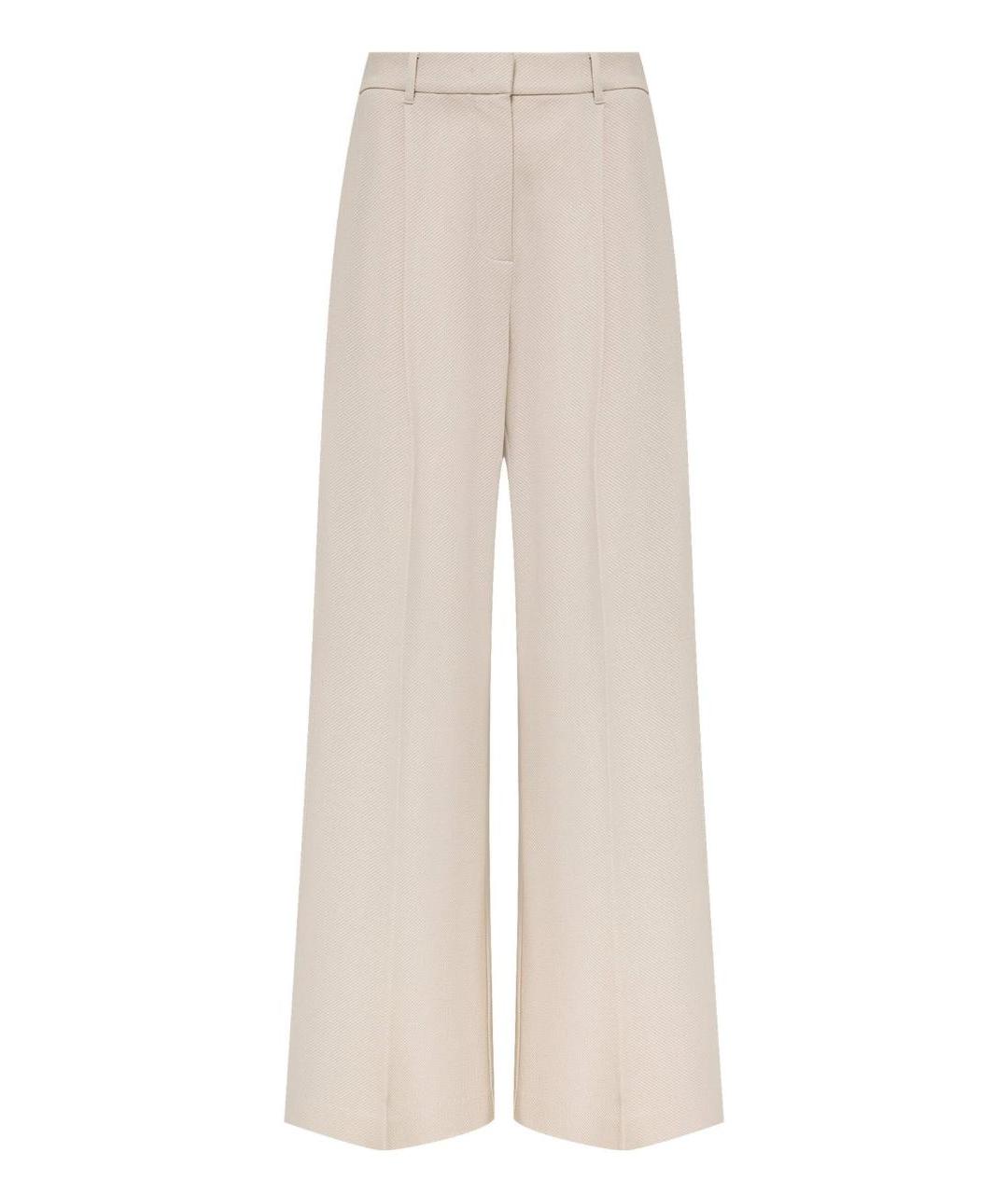 MAX MARA Бежевые полиамидовые брюки широкие, фото 1