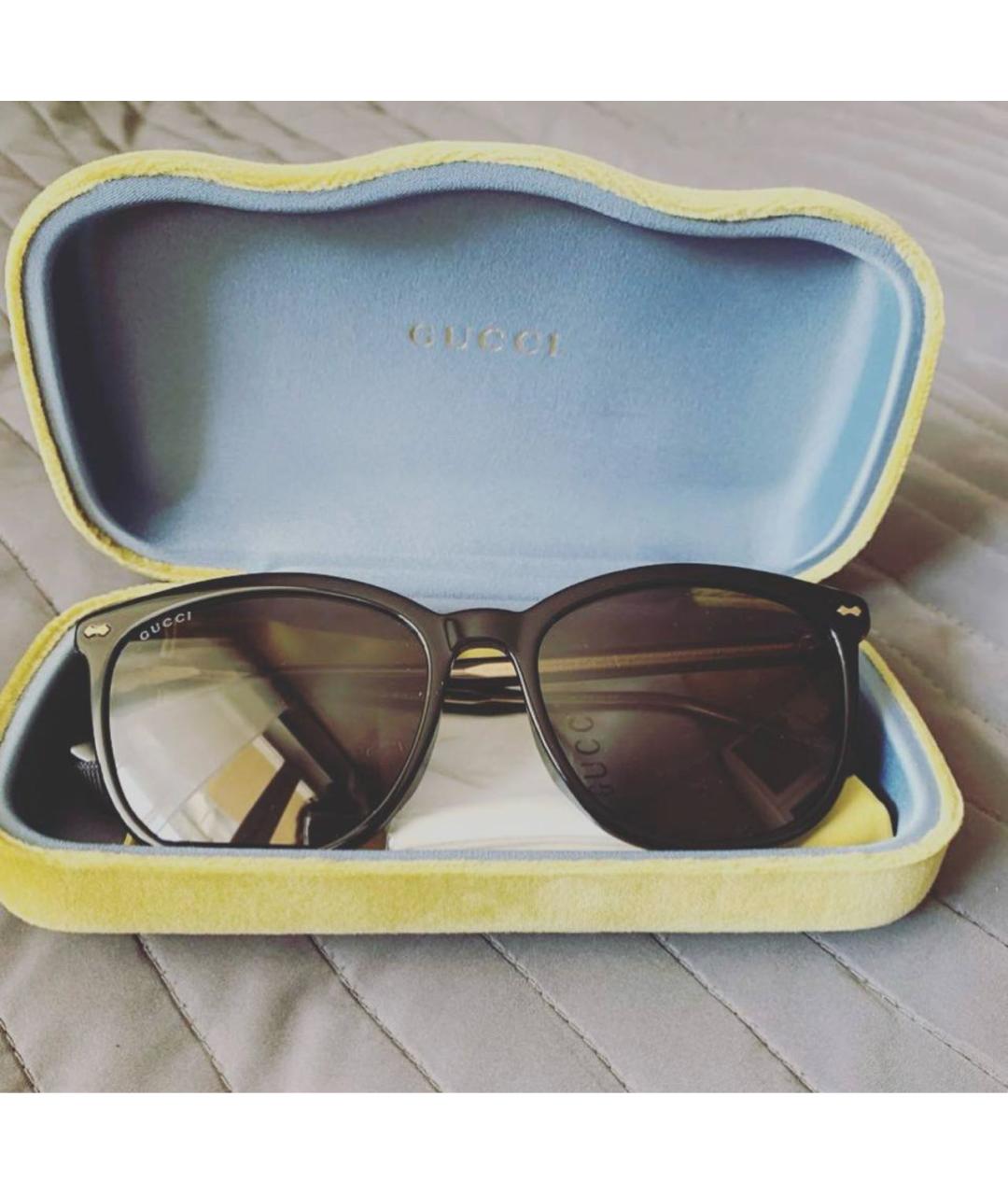 GUCCI Черные пластиковые солнцезащитные очки, фото 7