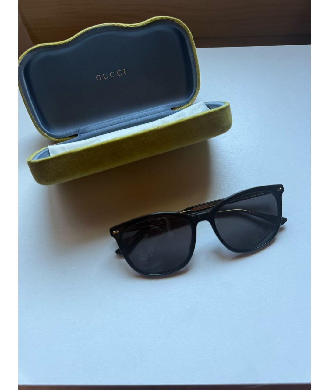 GUCCI Черные пластиковые солнцезащитные очки, фото 4
