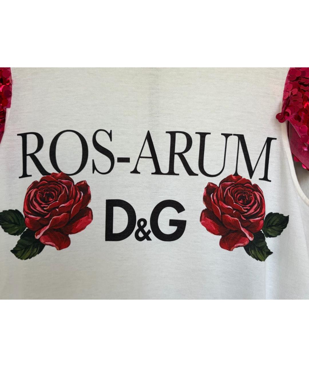 DOLCE&GABBANA Белая хлопковая футболка, фото 3