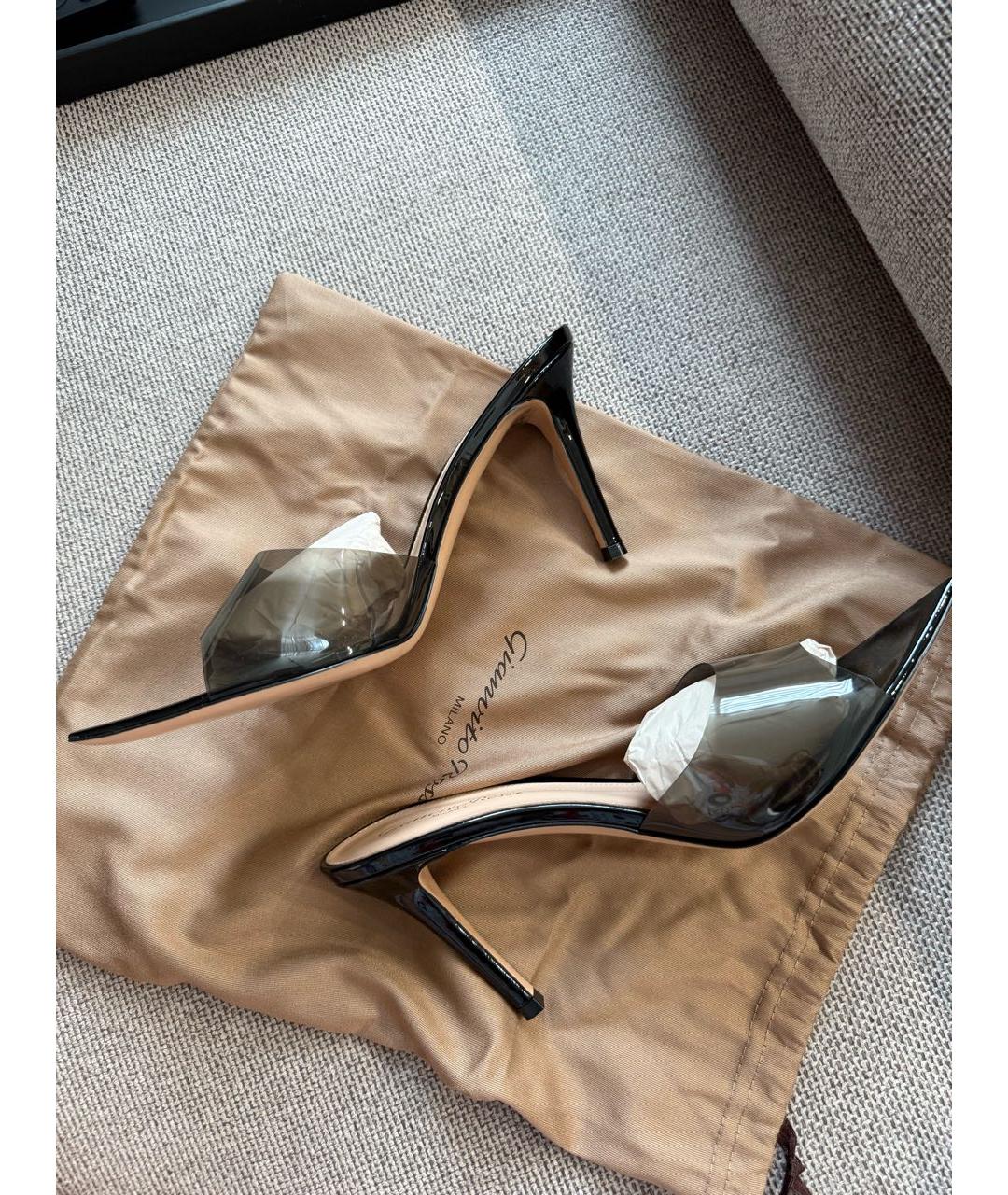 GIANVITO ROSSI Черные мюли из лакированной кожи, фото 6