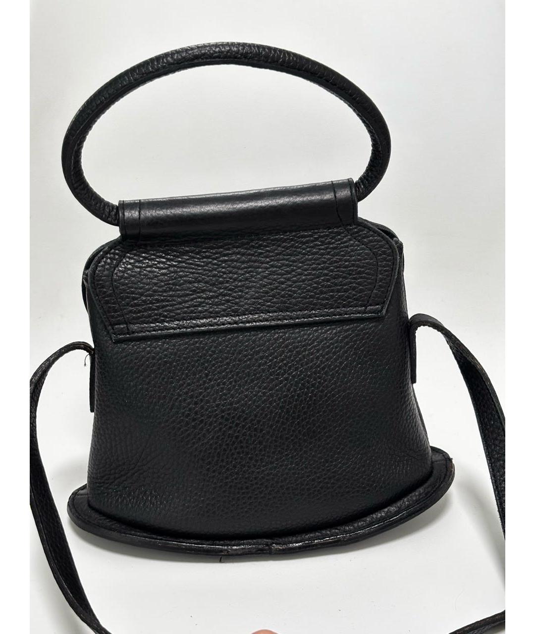 DELVAUX Черная кожаная сумка через плечо, фото 2
