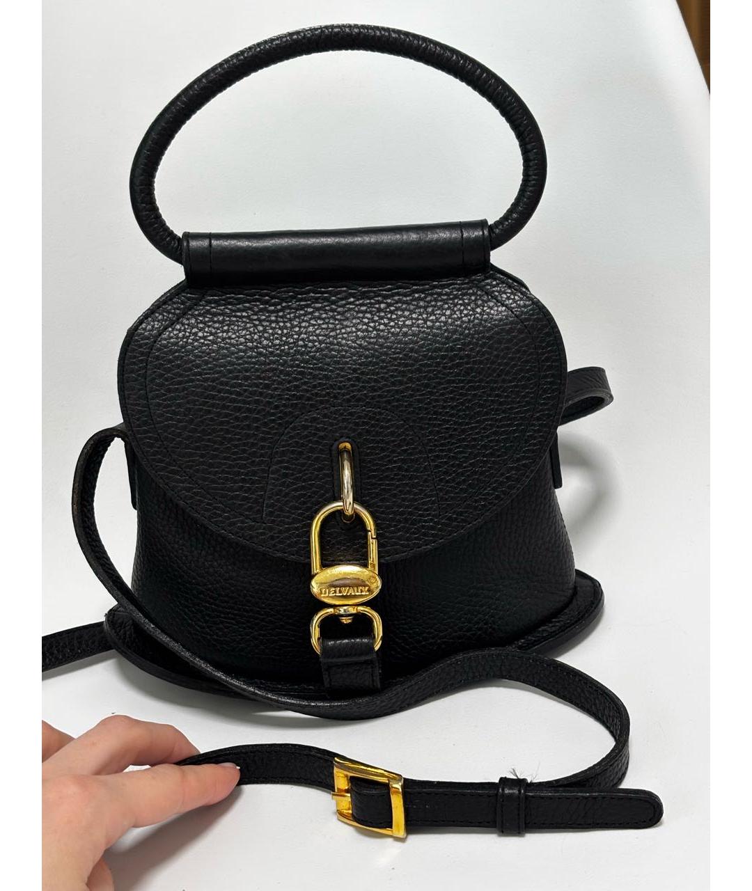DELVAUX Черная кожаная сумка через плечо, фото 9